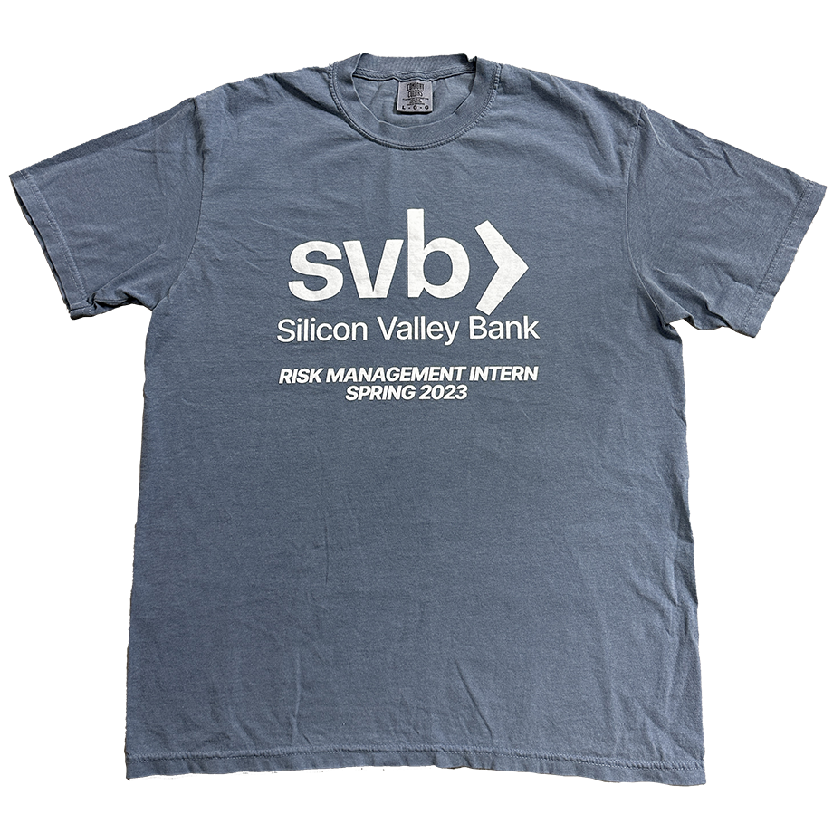 SILICON VALLEY BANK RISK MANAGEMENT INTERNSHIP SHIRT