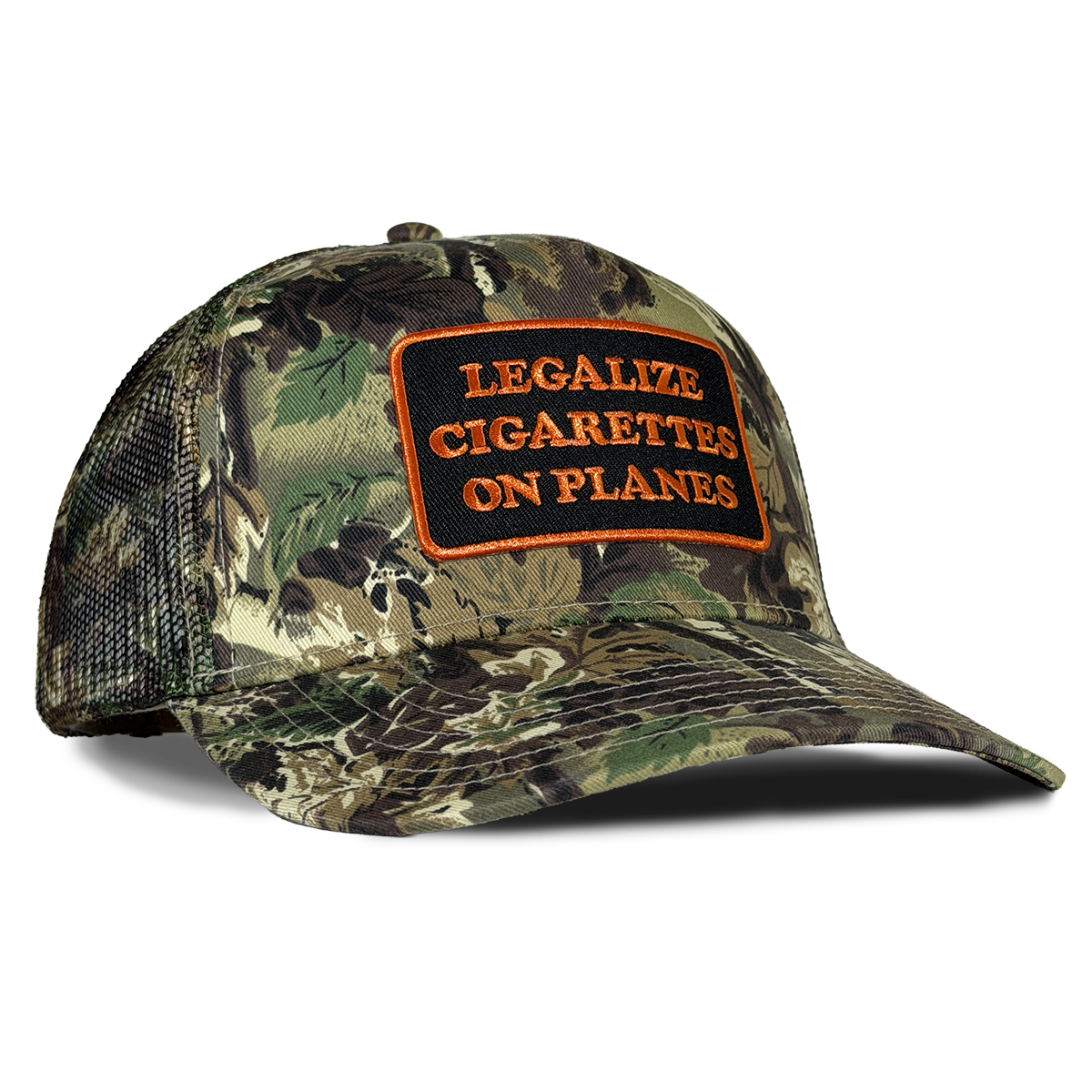 Legalize Cigarettes on Airplanes Trucker Hat Crying in the Club Camo 2
