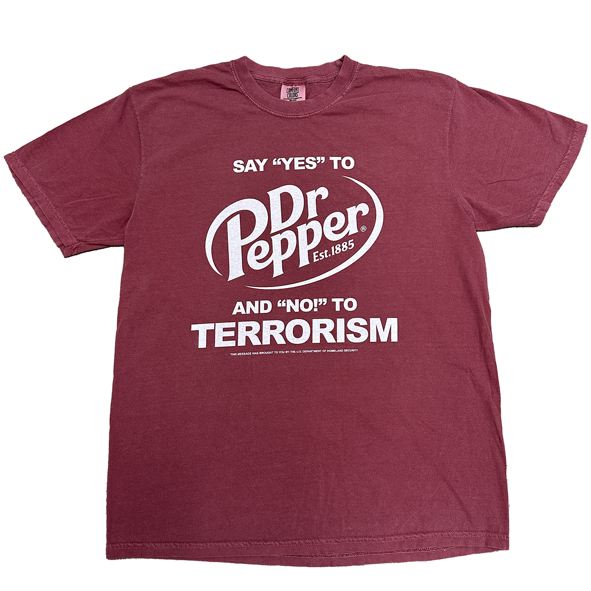 say yes to dr pepper and no to terrorism shirt cryingintheclub 