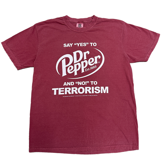 say yes to dr pepper and no to terrorism shirt cryingintheclub 